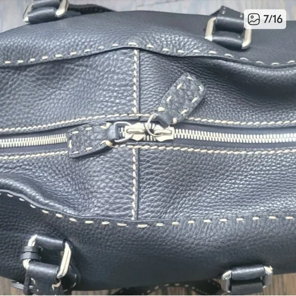 FENDI Selleria Black Leather Tote Bag - Picture 5 of 14